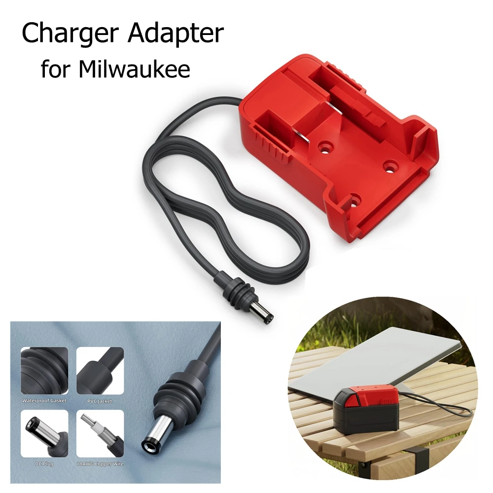 For Starlink Mini Power Cable 1M for Milwaukee Battery 3.2FT Charger Adapter to DC Power 18AWG Cable Cord Plug and Play