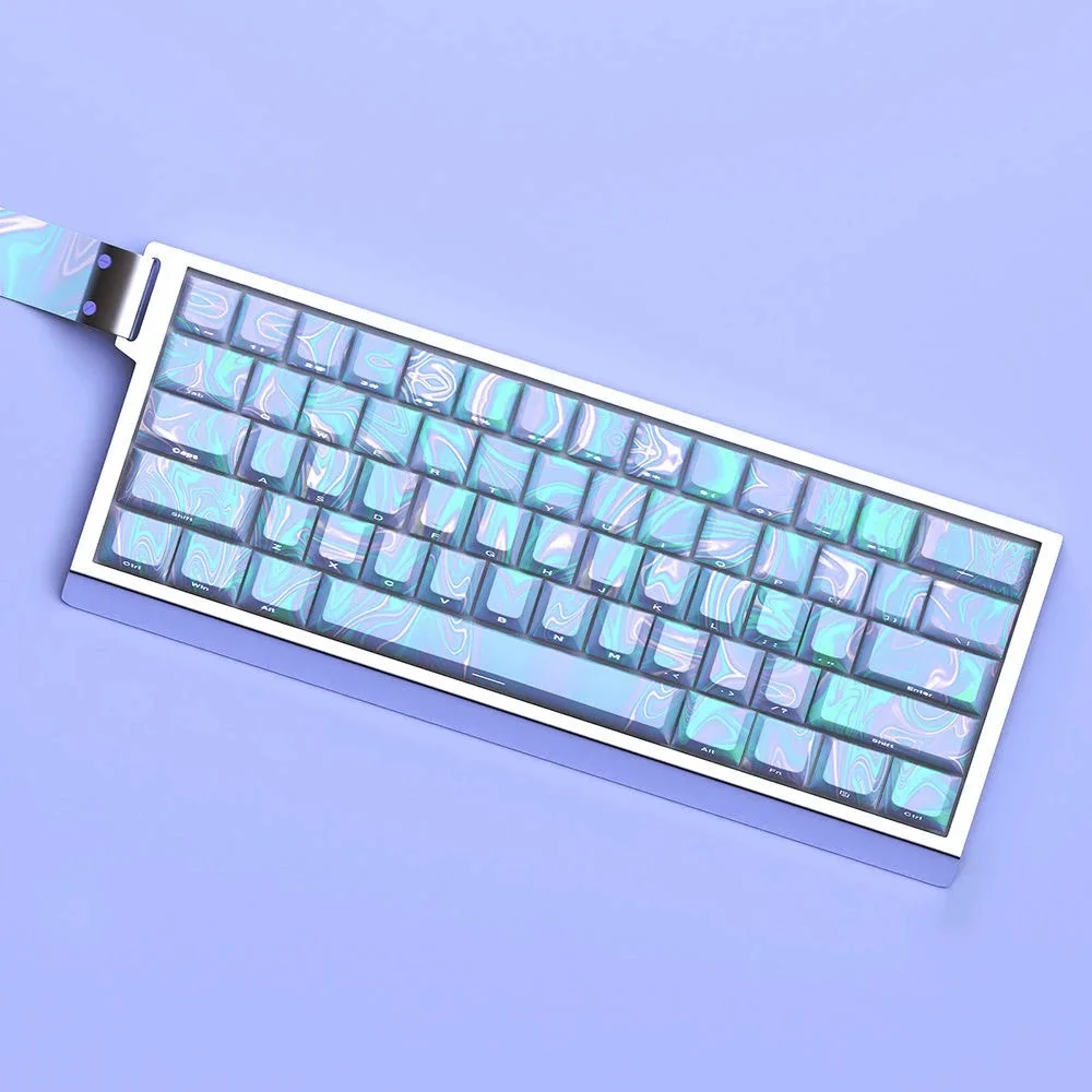 Keycap الجانب النقش شفافة المصنع الأصلي التسامي الحراري PBT متوافق مع لوحة المفاتيح/العمود المصفوفة الرئيسية