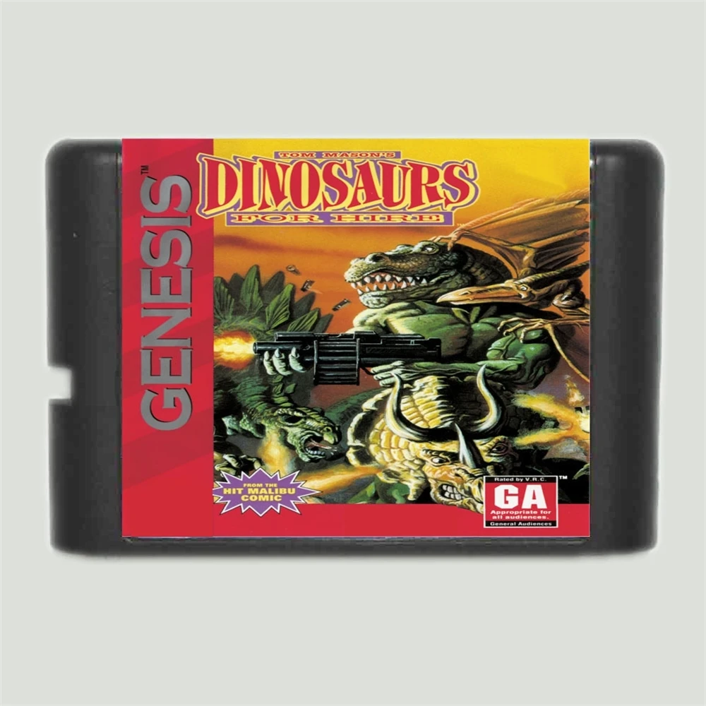 Dinosaurs For Hire Region Free 16Bit MD Game Card For Sega Mega Drive For Genesis