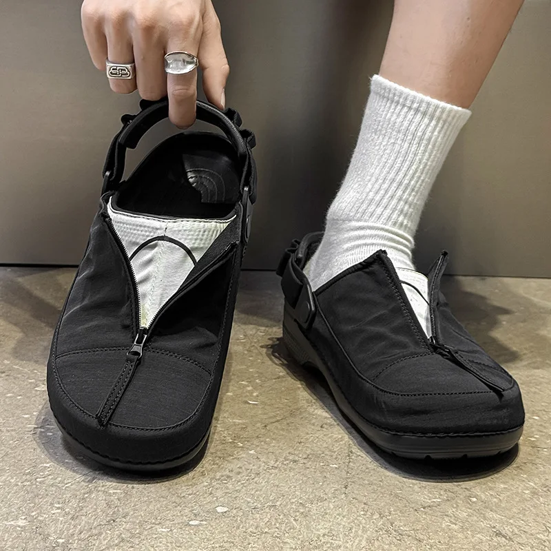 2026 Canvas Mules Slippers for Men Women Close Toe Slippers Home Shoes Casual Sandals Platform Muller Slippers with Arch Support
