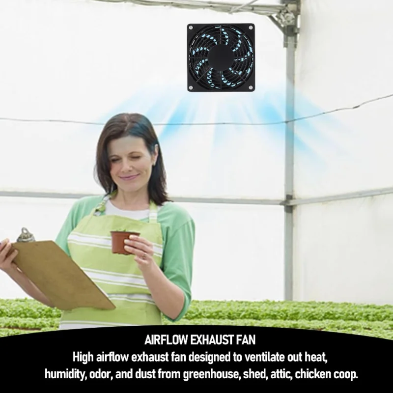 5-12V Solar Powered Exhaust Fan ABS Solar Round Vent Fan Kit For Kitchen Pet House Chicken Coop Greenhouse