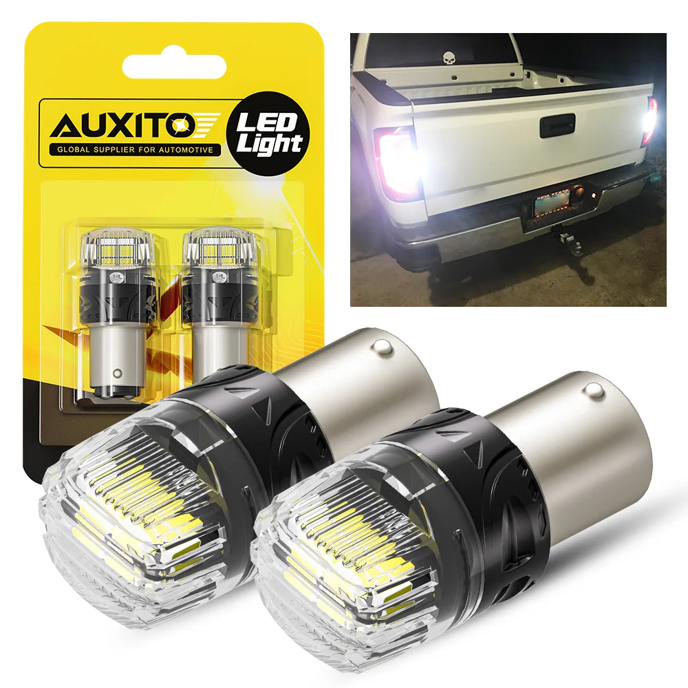 AUXITO 2X 1157 P21/5W P21W BA15S 1156 LED Bulbs 7506 BAY15D LED Reverse Light Super Bright White Car Parking Position Lights DRL