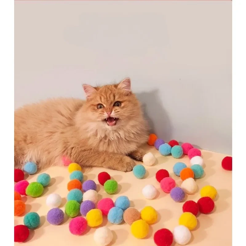 Cat Plush Ball Shooting Toy Relieving Depression Self Hi Silent Ball Cats Toy Plush Ball Micro Elastic Static Sticking Balls