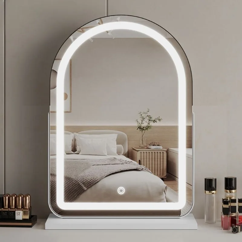 

Makeup Mirror Desktop Led Bedroom Smart Vanity Mirror Household Vanity Mirror Rotating Beauty Mirror with Lamp Vanity Mirror