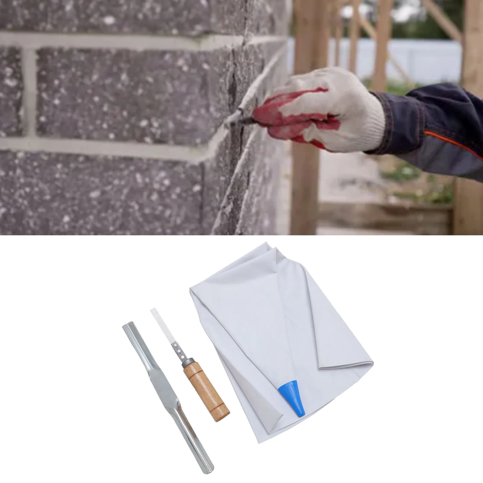 Tile Grout Masonry Mortar Bag With Brick Jointer And Tuck Pointer Reusable  Cement Sealer Bag Piping Bag For Renovation Projects