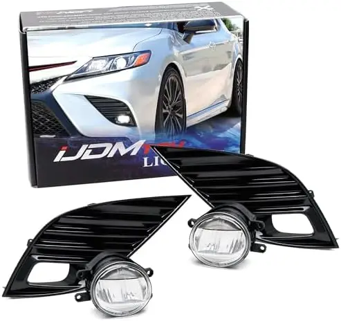 iJDMTOY Kit de Luces Antiniebla LED de 15W para Camry SE/XSE 2018-2020 – Especificaciones OEM, Negro Brillante