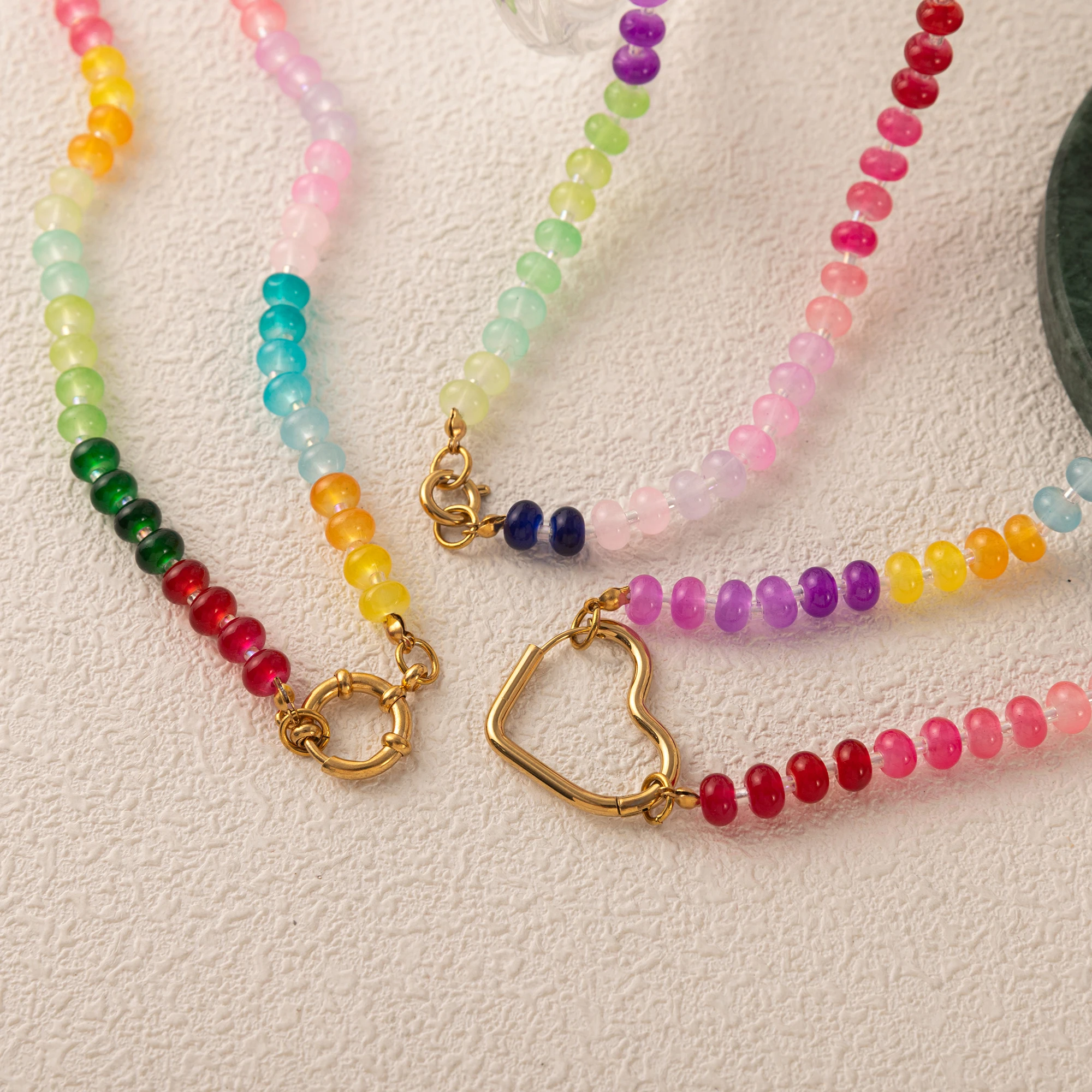 

Dopamine necklace color pendant DIY bead new fashionable and versatile personalized popular necklace