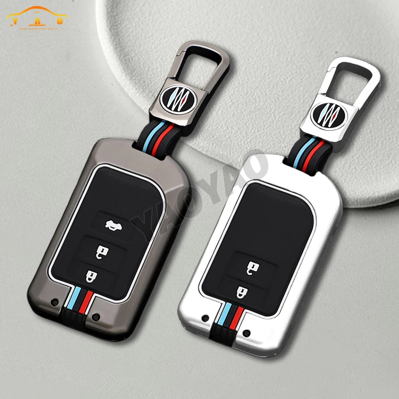 2 3 Buttons Zinc Alloy + Silicone Car Key Case Cover For Toyota Yaris HAIs 2020 Hiace 200 Sienta  Protect Bag Keychain 