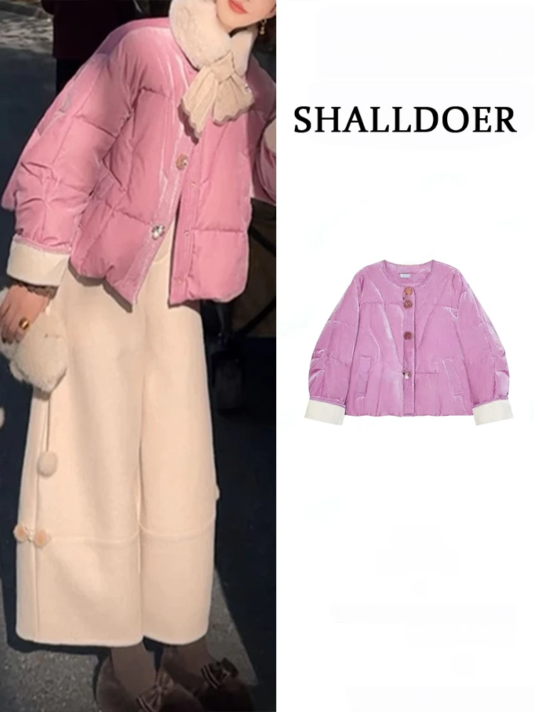 

Charming Sweet Design Slimming White Cotton Jaet Women's Faionable Winter Outerwear Anti-Aging Korean Sle Loose Fit