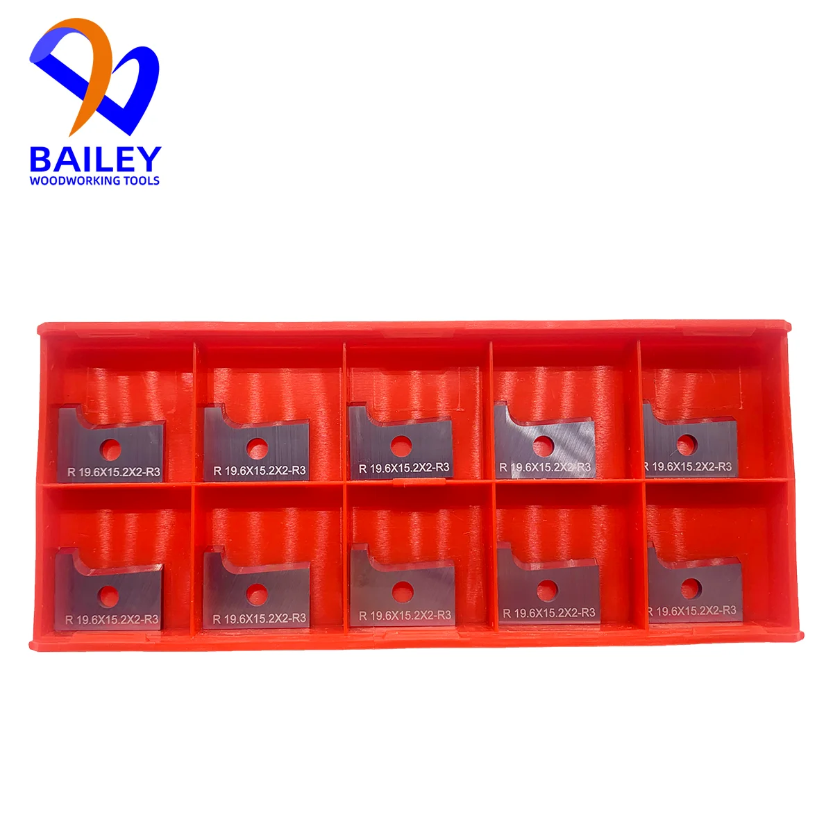 BAILEY 10PCS 19.6x15.2x2mm R3 Carbide Scraping Blade Woodworking Tools Knives Scraper For Edge Banding Machine