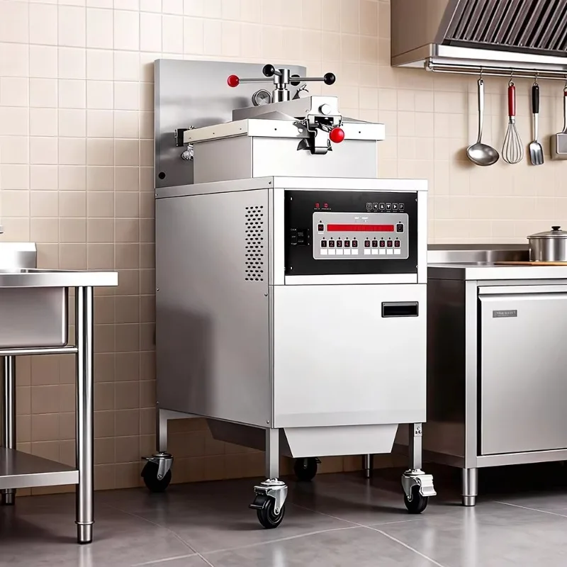 

Customized Fast Food Restaurant Pressure Fryer Henny Penny Style Commercial Deep Fryer Broasted Chicken Fryer Electric