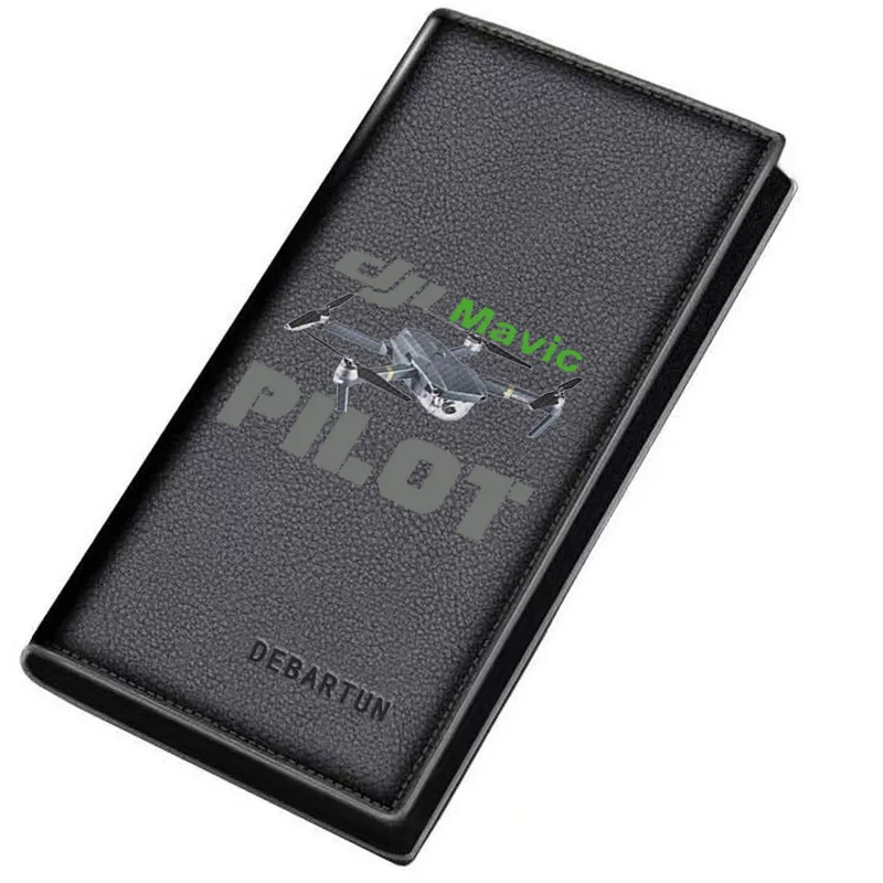 DJI Mavic Pilot flying drone Men's Long Wallets Business Stylish Printing Design Casual Use Christmas Valentine's Father's Day G