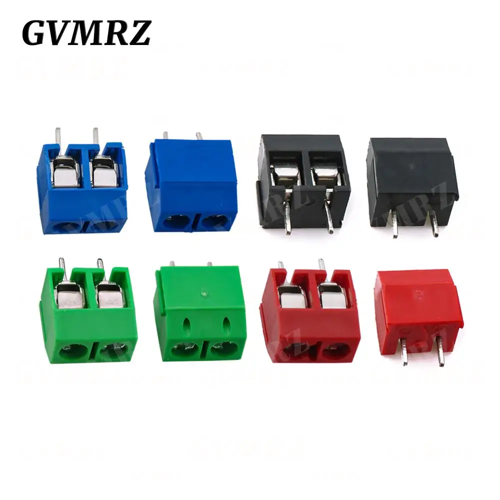 10PCS PCB Terminal Block Connector Pitch 5.0mm KF301 Rechte Pin 2P 3P Schroef PCB Eindblokken connector Blauw Zwart Groen