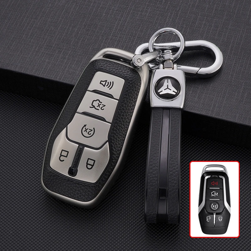 TPU Car Remote Key Case Cover Ptotect Shell Fob For Ford Fusion Mondeo Mustang F 150 Explorer Edge 2015 2016 2017 2018 Keychain