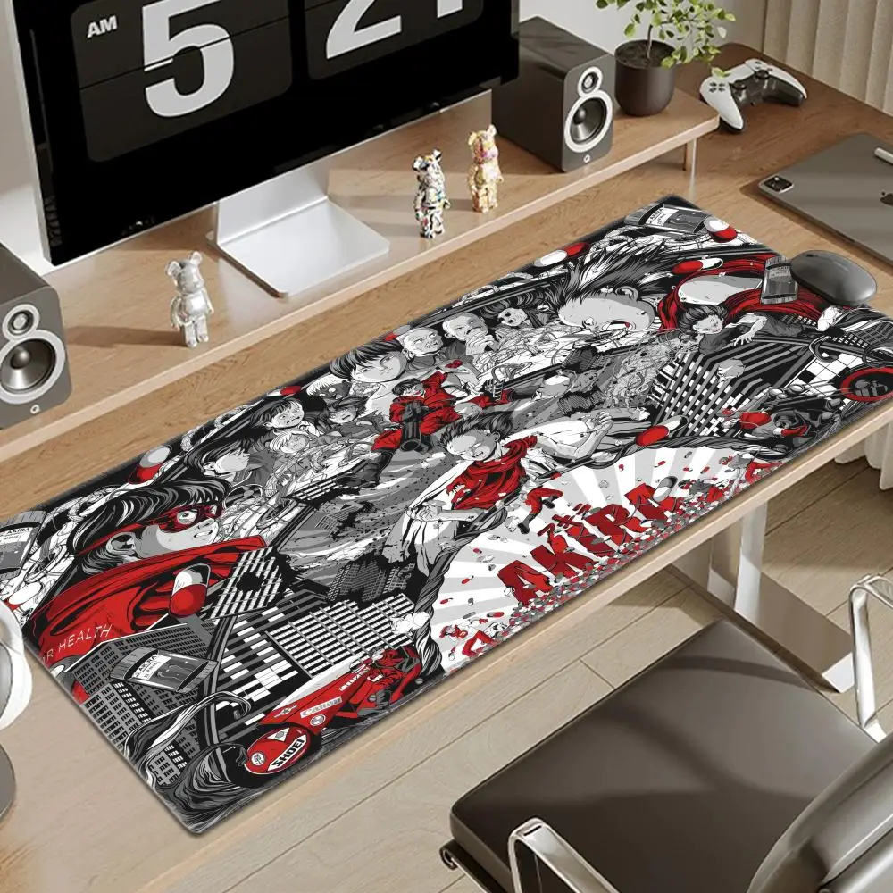AKIRA Setup Gaming Mouse Pad Gamer 900x400 Deskmat Mousepad Xxl Table Computer and Office Accessories for Desk Rubber Mat Anime
