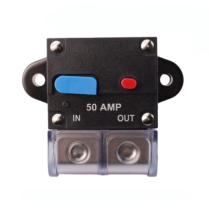 50A-300A Resettable Circuit Breaker 12V-48V Self Recovery Circuit Breaker Manual Reset Button for Car Audio and Amps Protection