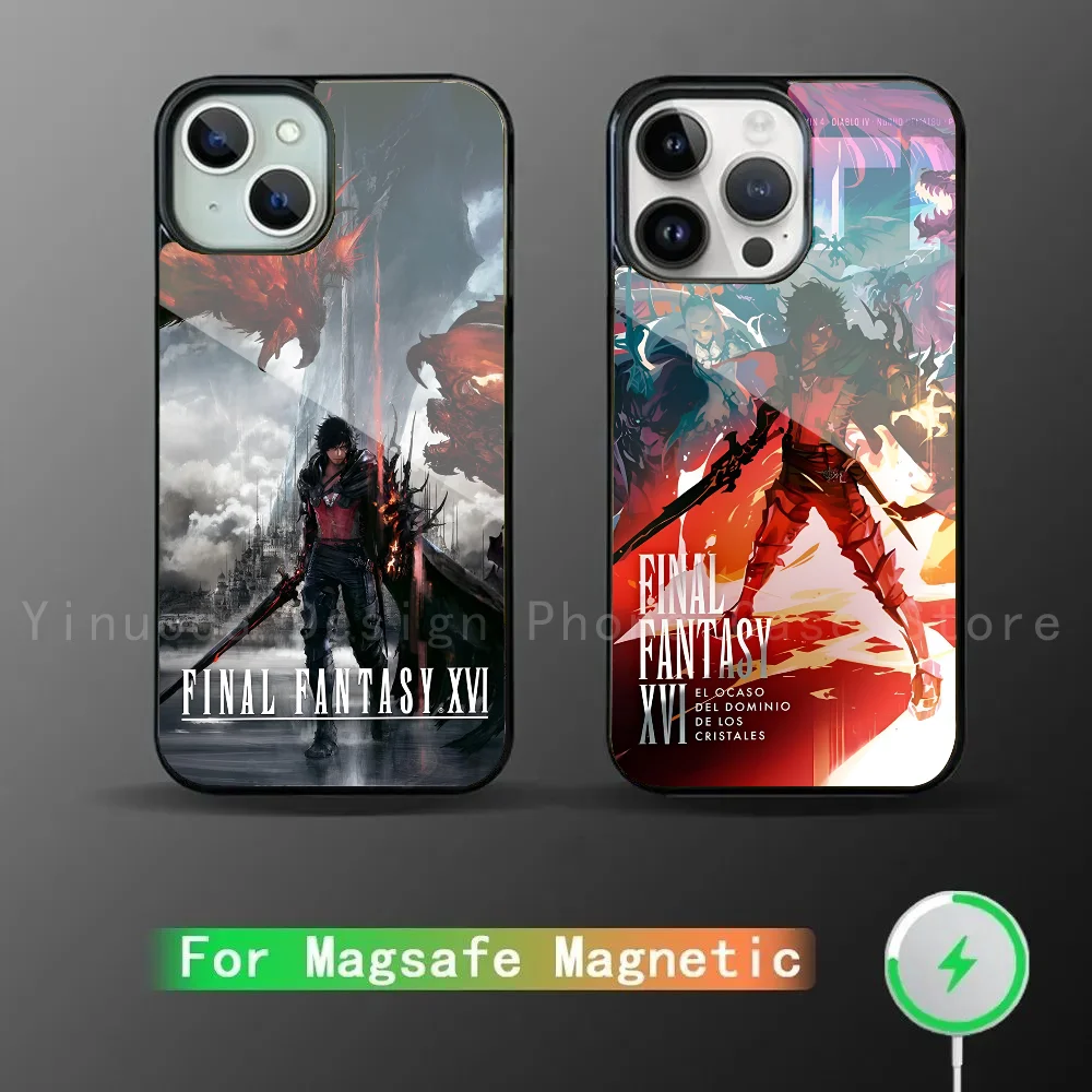 Anime Videogames FINAL FANTASY Phone Case Strong Magnetic For IPhone 16 15 14 13 Pro Max 11 12 Mini Alex Mirror For Magsafe Wire