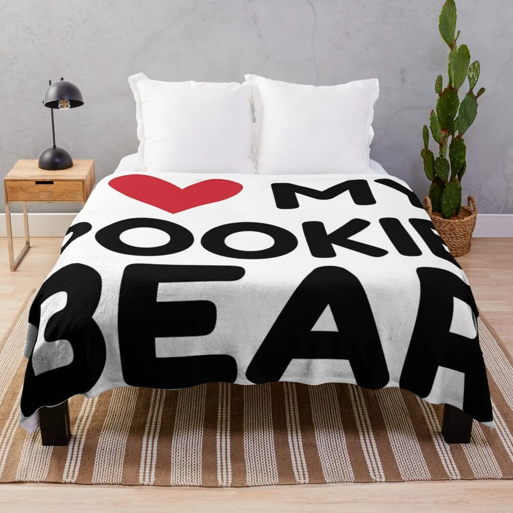 

I Love My Pookie Bear funny Valentine's Day Throw Blanket Sleeping Bag warm winter Blankets