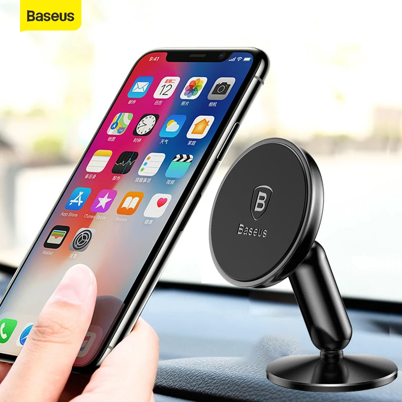 

Baseus Magnetic Car Phone Holder Stand Mount 360 Degree Rotate GPS Car Holder Universal for iPhone For Xiaomi Magnetic Stand