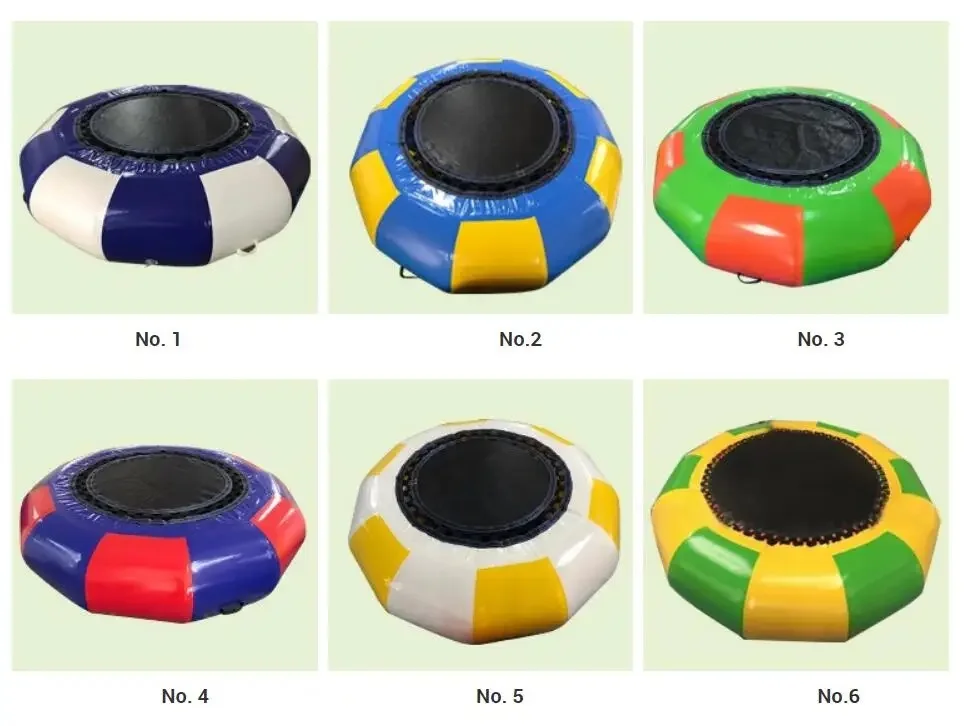 0.9mm PVC Inflatable Water Trampoline inflatable jumping games water trampoline with slide for water park games