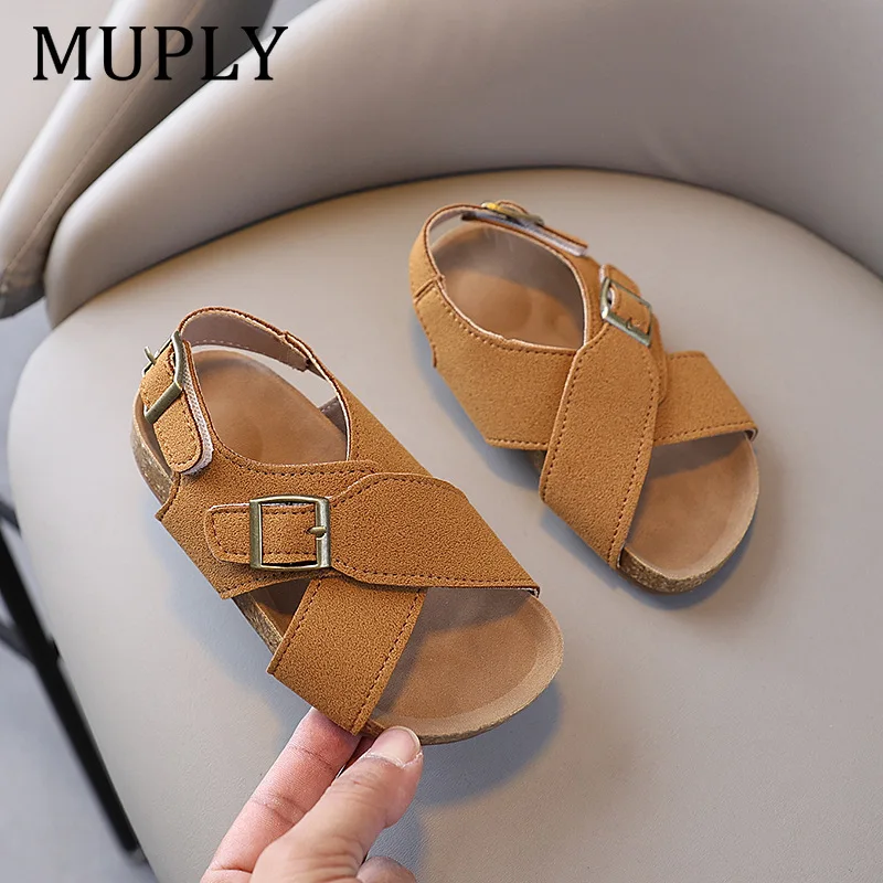 Kids Summer Sandals Children Beach Shoes Fashion Classic Sandals for Toddlers Boys Little Girls Fashion Cross Style Anti-skid
