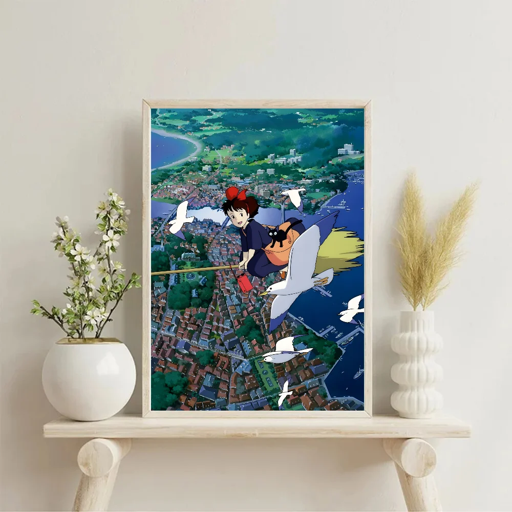 1 قطعة K-Kikis D-Delivery S-خدمة أنيمي فيلم أنيمي الملصقات لزجة HD جودة جدار الفن الرجعية الملصقات للمنزل Kawaii غرفة ديكور #4