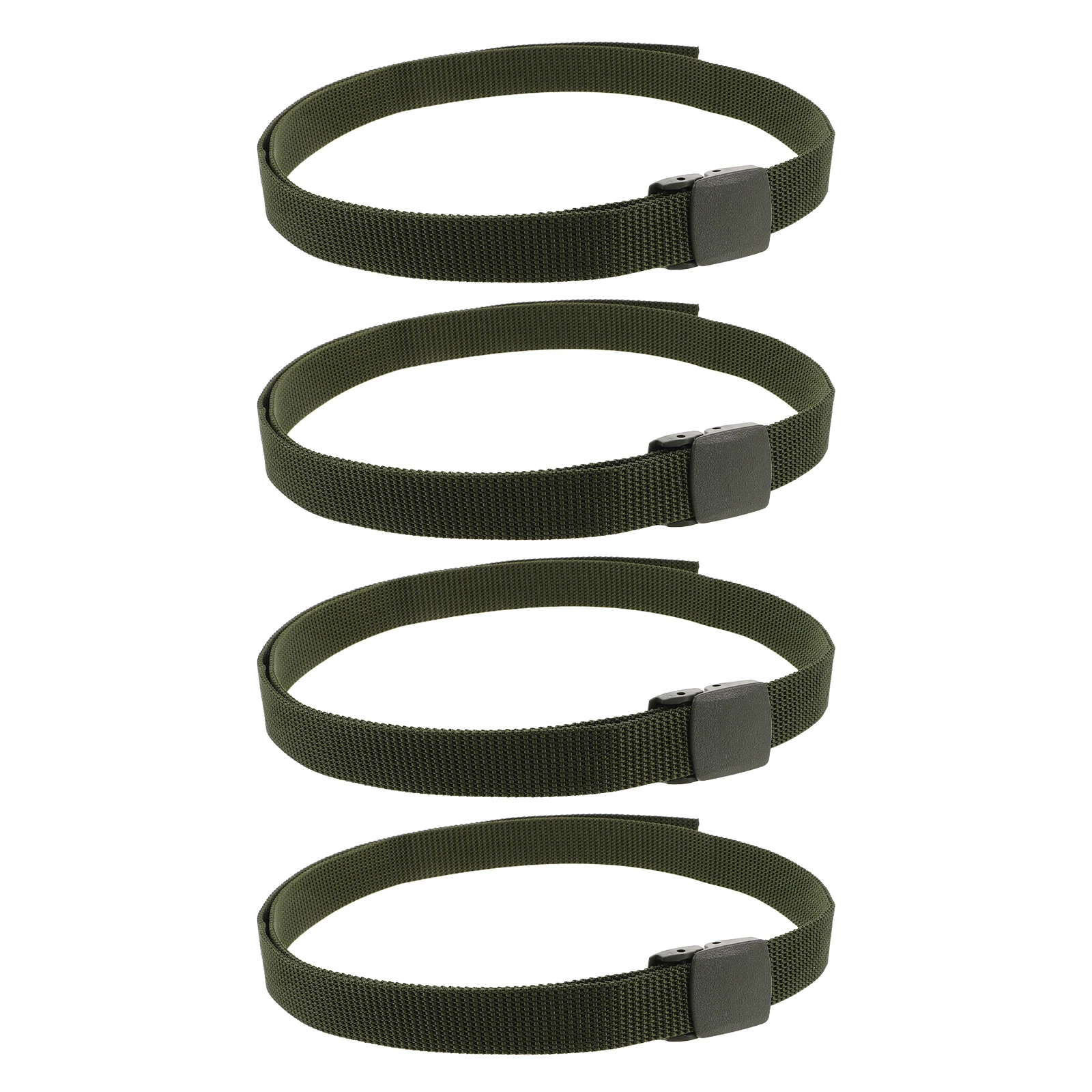 

4pcs Belt Multifunctional Outdoor Pants Waistbelt Extended Adjustable Heavy Duty Nylon Canvas Belts for Men Hiking