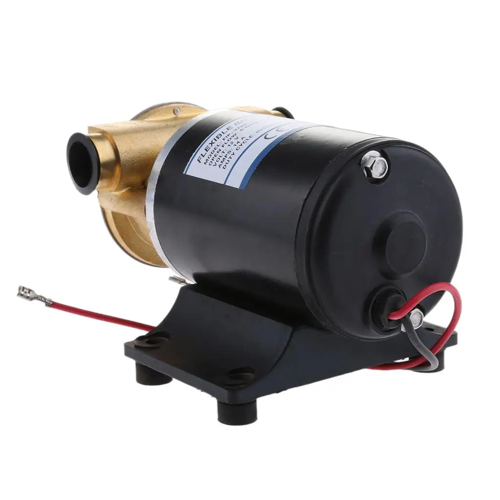 Deck Wash Pump 12V Diaphragm Style Soft Rubber Mount Boat Vane Pump for Bottom Tank Cleaning and Water Drainage