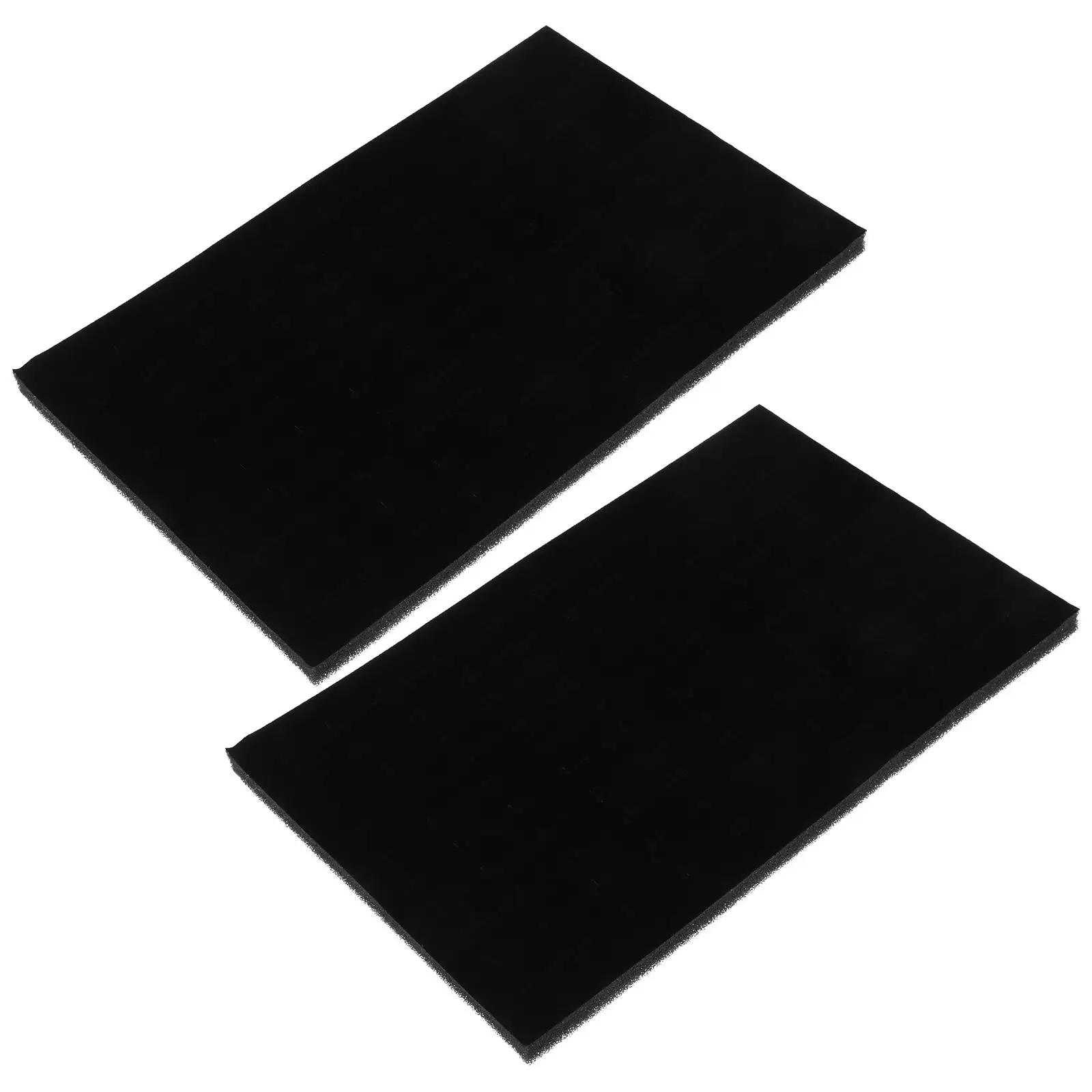 

2pcs Jewelry Box Pad Black Sponge Liner for Earrings Ring Storage Display Inserts Accessories ganizing Mat Holder