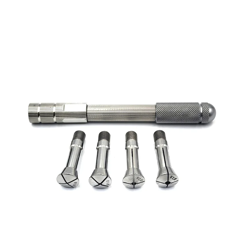 A95I-Watchmaker Tools Movement Gear Pendulum Tip Clamp With 4 Collets Watch Parts Hand Held Holder Crown Watch Repair