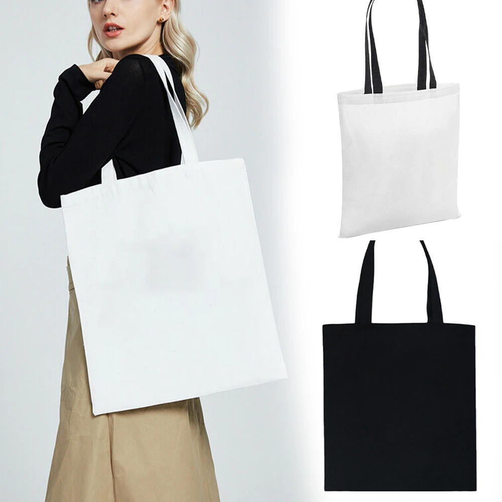 

Women Canvas Shopping Bags Shoulder Casual Handbag Tote Storage Reusable Large Capacity Ladies Organizer Bag