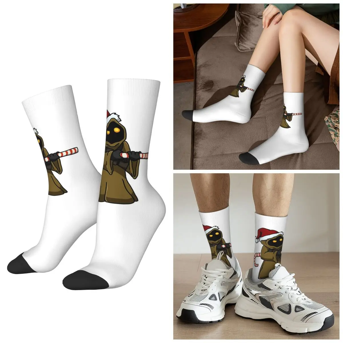 

Всесезонные рождественские носки Jawa Harajuku, спортивные носки средней длины, мягкие чулки высокого качества для мужчин и женщин, подарки