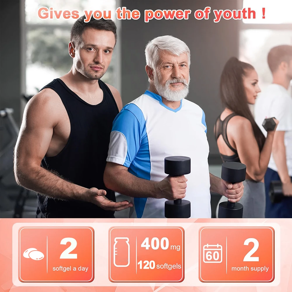 CoQ10 - مكمل طبيعي، يعزز الدورة الدموية، يدعم صحة القلب والأوعية الدموية، مضاد للأكسدة - 120 كبسولة