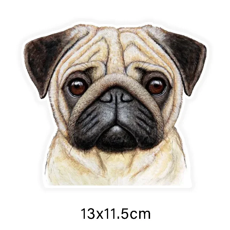 

Pug Colorful Car Sticker Funny Stickers Styling Removable Decal13cm*11.5cm