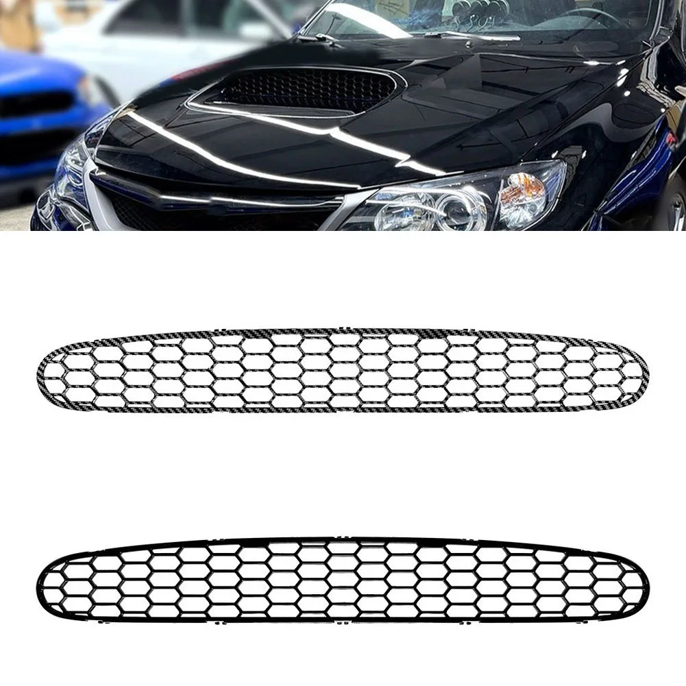 Car Air Flow Intake Vent Trim For Impreza For WRX For STI 08-14 Piano Black Carbon Fiber ABS Hood Scoop Decorative Sticker