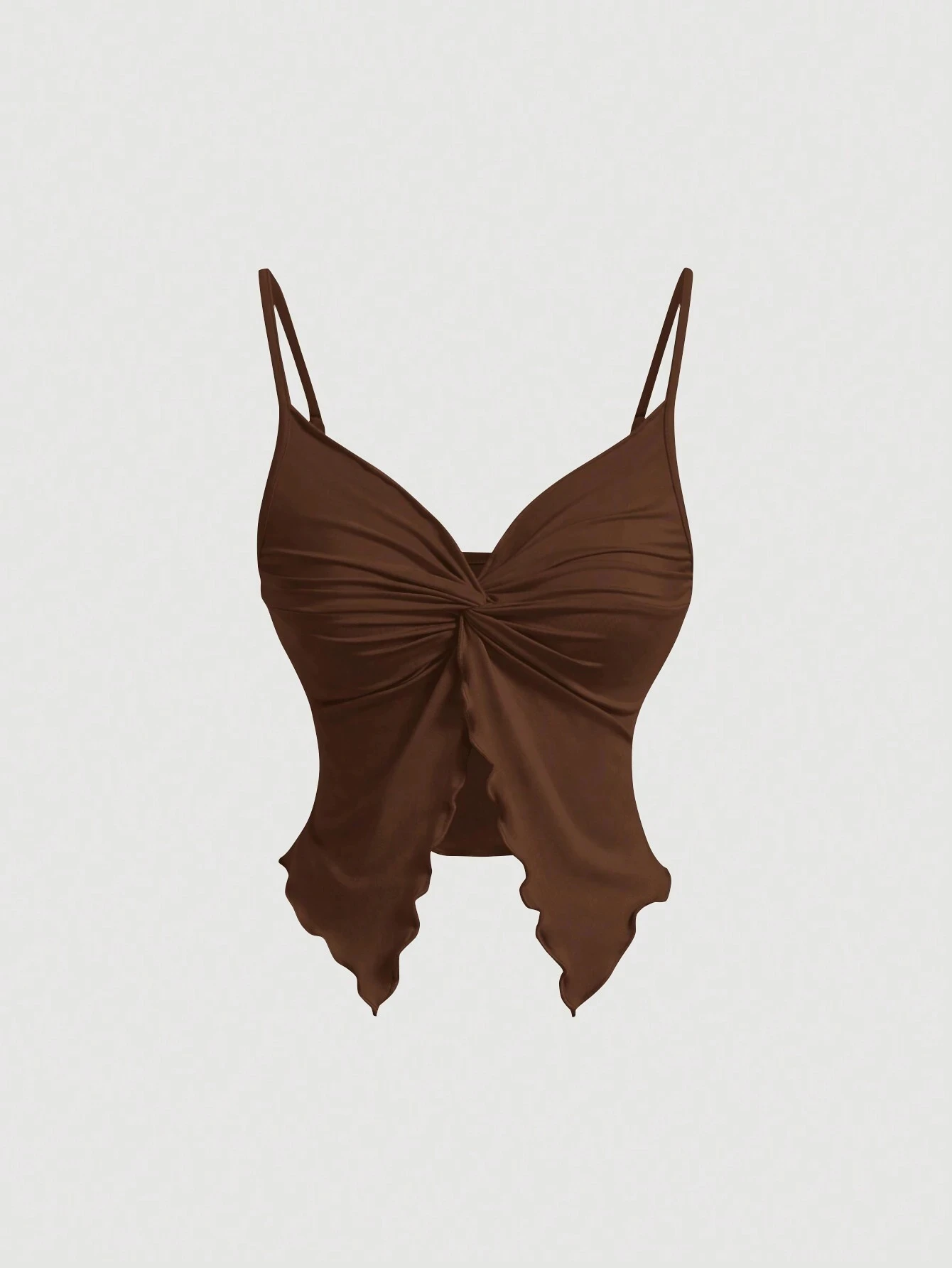 بلوزة نسائية غير رسمية متقاطعة من الأمام بلون سادة مثيرة بدون ظهر بقصة ضيقة بدون أكمام ملابس خروج لصيف 2025