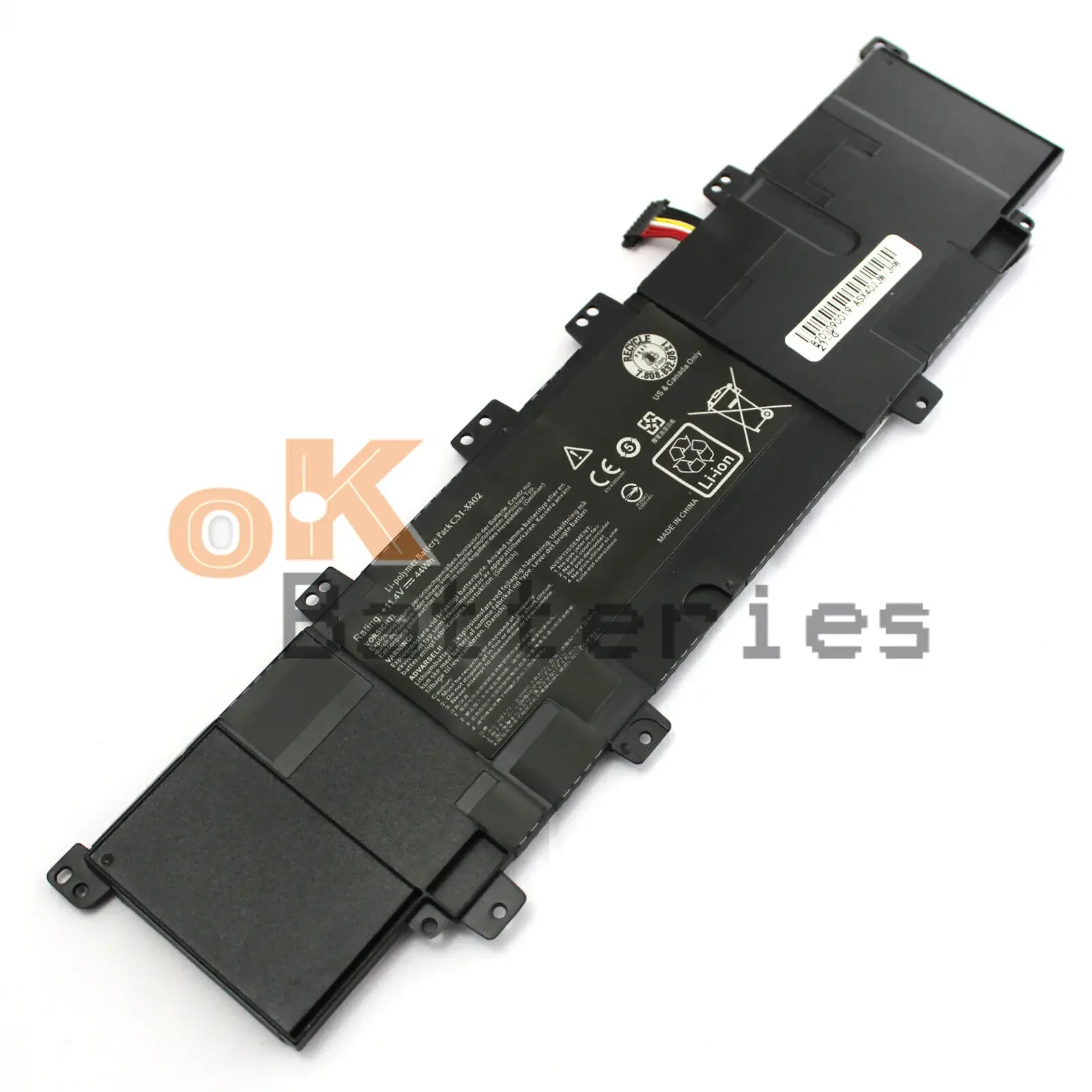 

Аккумулятор C31-X402 44 Втч для Asus VivoBook S300C S300CA S400C S400CA S500CA X402CA