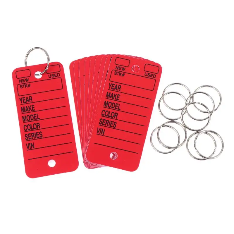 10Pcs Stylish Card-shaped Car Keychain Pet Name Tag Waist DIY Accessory Bag Charm Decoration Handwritten Label