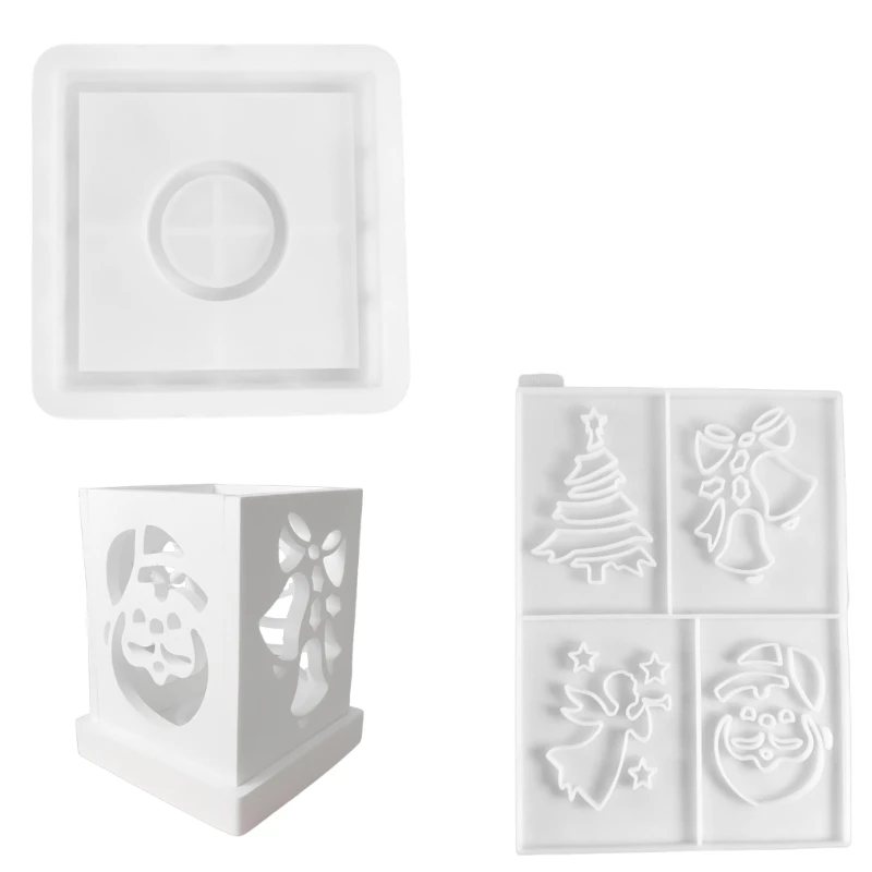 

Stylish Home Decors Silicone Moulds Craft Lover Silicone Mold Christmas 3D Houses with Details for Art Projects