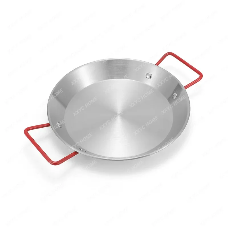 

Outdoor Camping Stainless Steel Double Handle Disk Seafood Plate Pot Frying Pan Pan Italian Pasta Dish Salad Dish