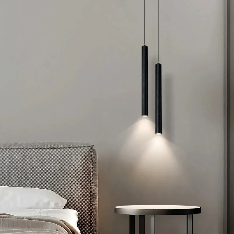 Imagem -02 - Modern Nordic Led Pendant Lamp Double Head Pendant Light Lâmpada de Jantar Pendurada Decoração de Tubulação Lustre de Linha Cilíndrica 2m