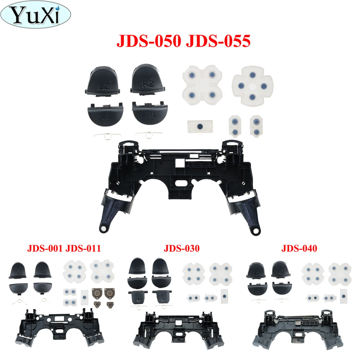 R2 L2 L1 R1 Trigger Buttons Mod Kit for PS4 Pro Slim Controller Analog Stick Caps JDS 055 050 040 030 011 Holder Support Inner