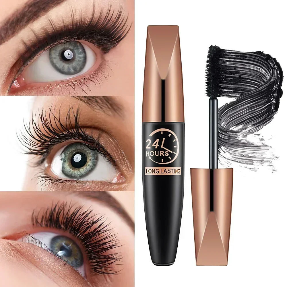 InjMascara-Extension de cils recourbés pour femme, imperméable, longue tenue, noir, beauté des yeux, maquillage, cosmétiques