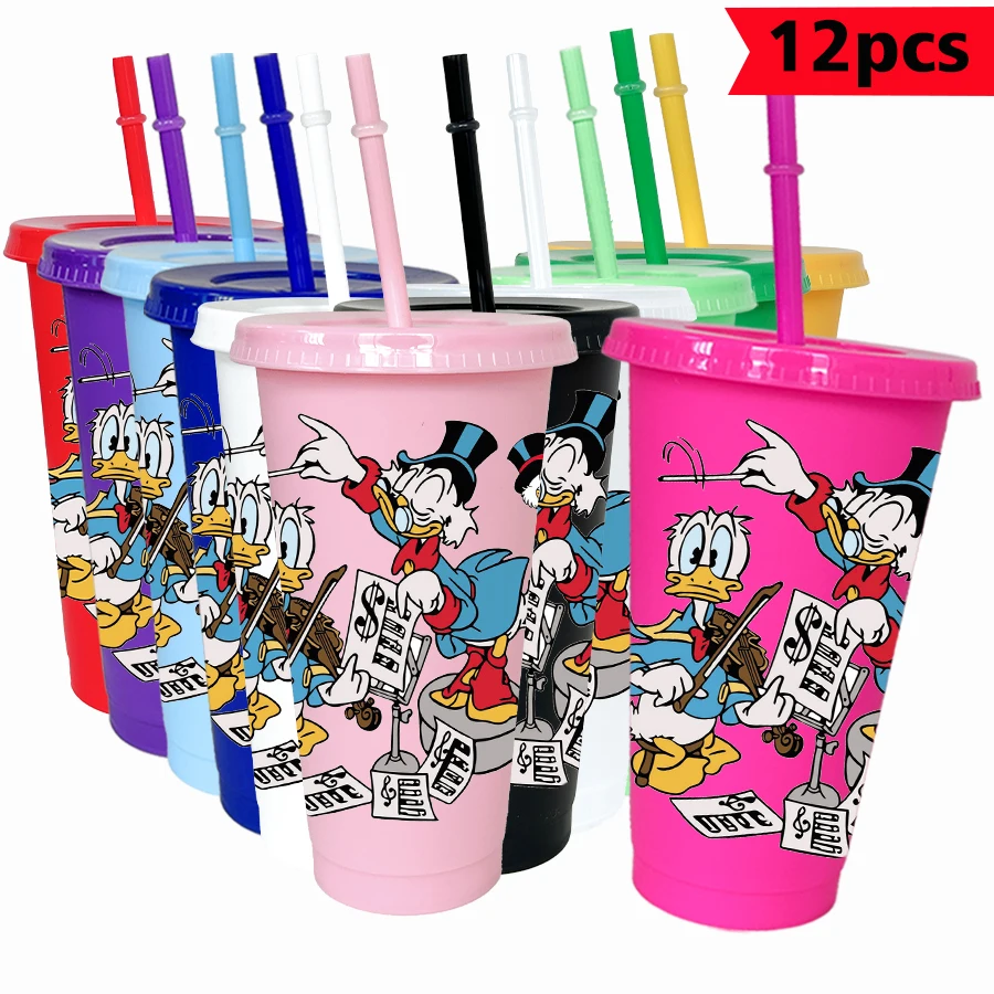 

12PCS/pack Disney, music elements 26oz multi-color plastic water cup party drinking utensils birthday/back to school gift