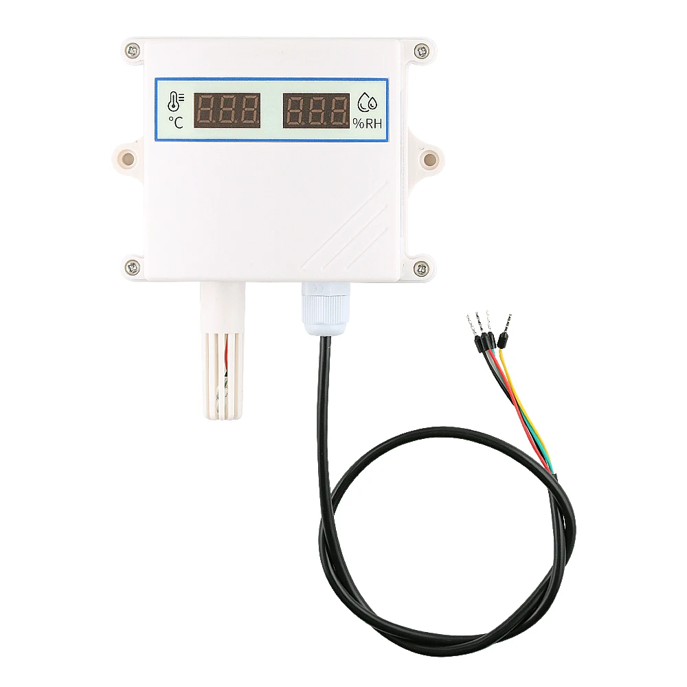 Temperature Humidity Sensor Probe with Digital Display Transmitter RS485 Analog 0-5V 0-10V 4-20mA Waterproof Temperature Sensor