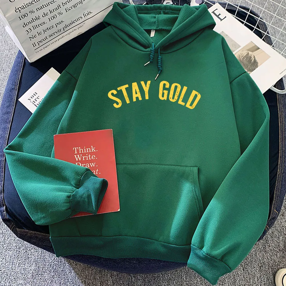 Stay Gold The Outsiders Hoodies Movie Graphic Printing Sweatshirts for Women/Men Casual Long Sleeve Hooded Pullovers Aesthetic