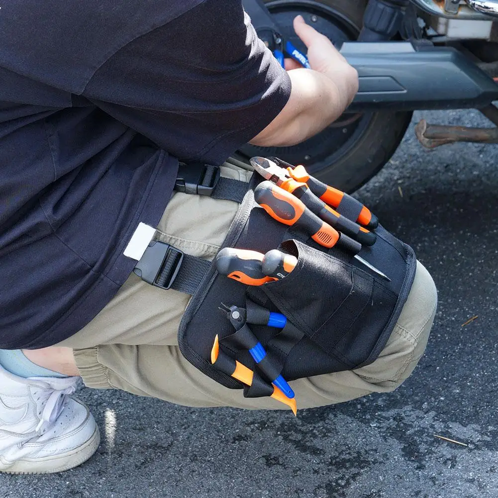 Imagem -05 - Bolsa de Ferramentas Cinto para Perna Trabalho Cinto Ferramenta Organizador Bolsa Tático Bolsa da Cintura Ferramentas Titular Manutenção Trabalhador Carpinteiro