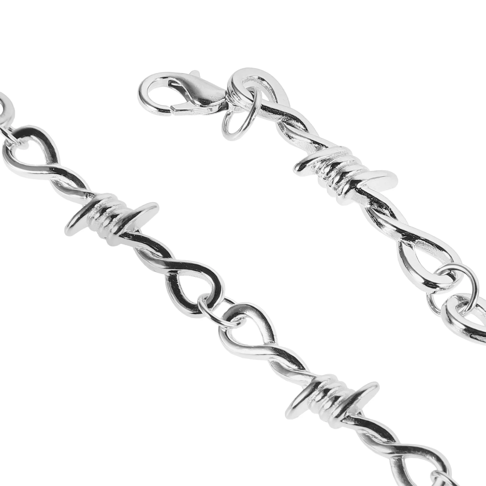 القوطية الشرير المختنق قلادة الأسلاك الشائكة شوكة التفاصيل أنيق سبيكة سلسلة للرجال النساء منفعل الإكسسوارات مثالية ل روك الورك