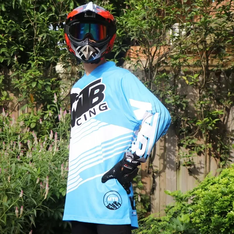 New Custom MTB Off road Racing abbigliamento downhill jersey moto Jersey mountain bike ciclismo palestra sport maniche lunghe