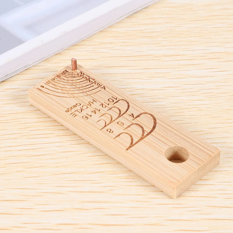 Wooden Fishhook Ruler Fishing Fishhook Gauge Lightweight Compact Fish Hook Measuring Contrast Ruler Fish Fly Tying Tool